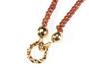 Strands attached to split ring